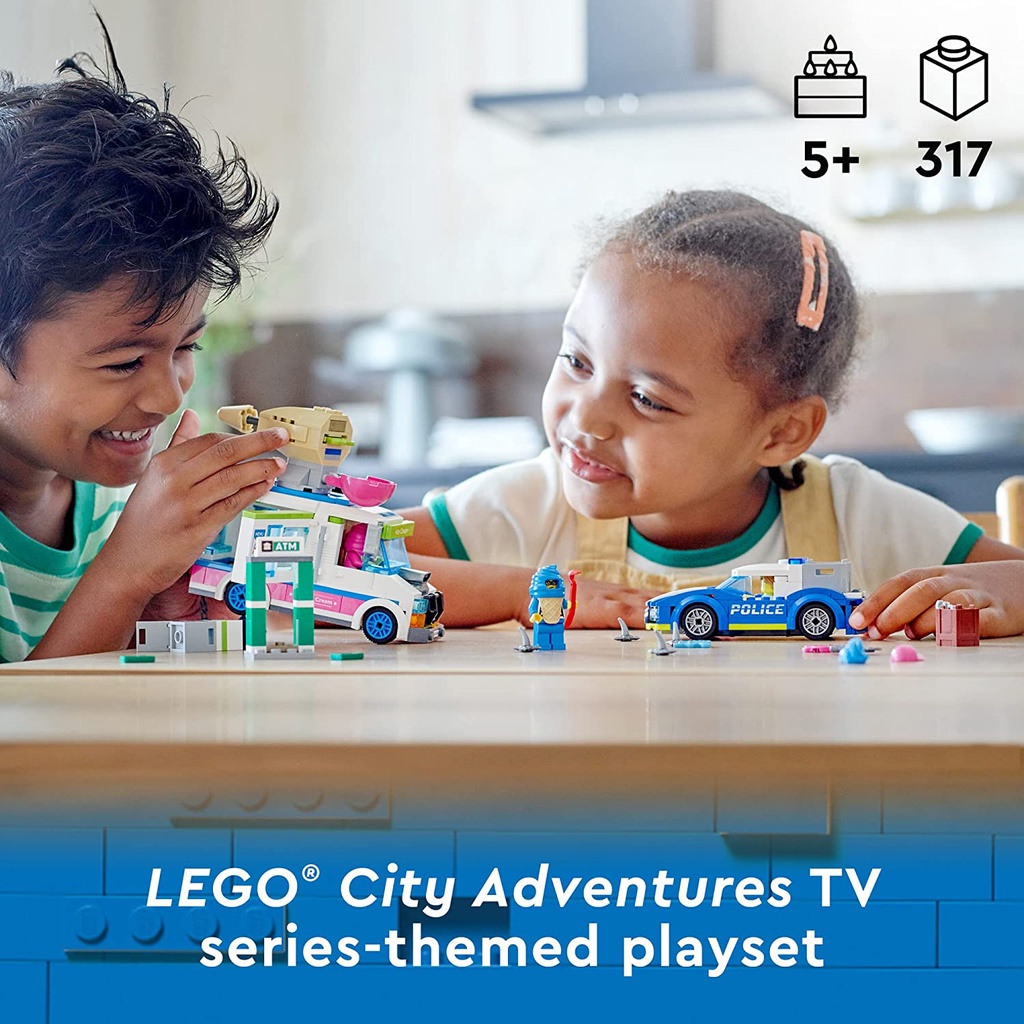 Lego City 60314 - Ice Cream Truck - Bộ xếp hình Lego Xe kem
