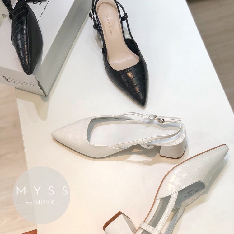 Giày nữ mũi nhọn gót vuông 5cm thời trang MYSS - CG172