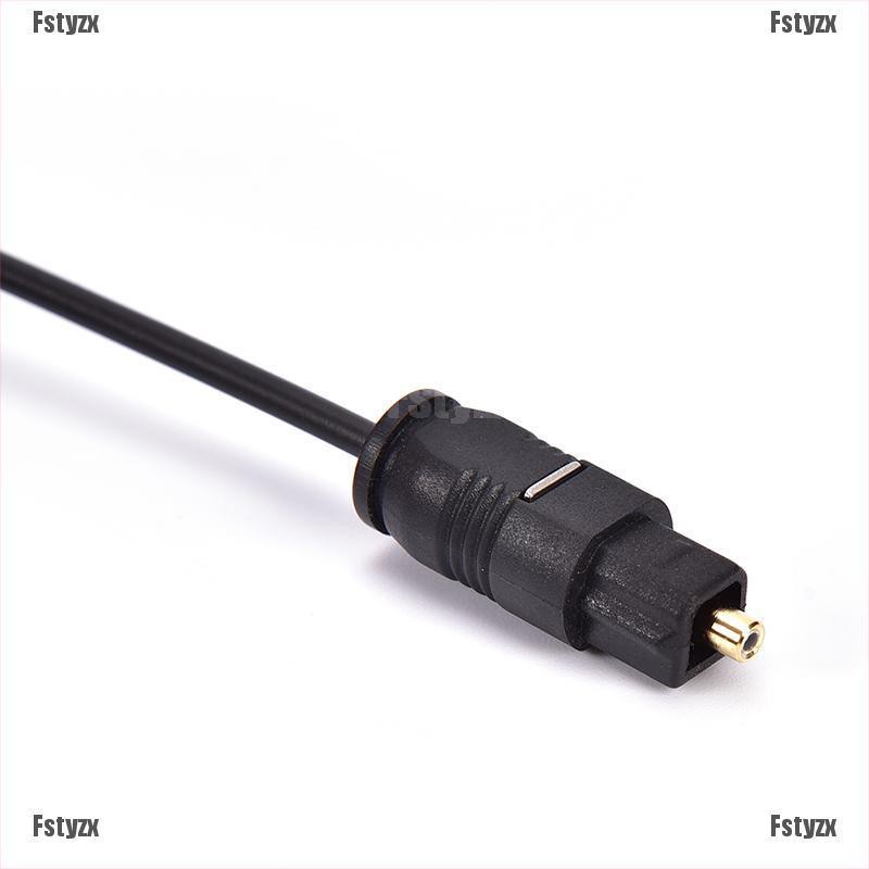 Fstyzx Black Audio Cable TOSlink Plug to MINI-TOSLink OPTICAL 3.5mm Jack 0.5m