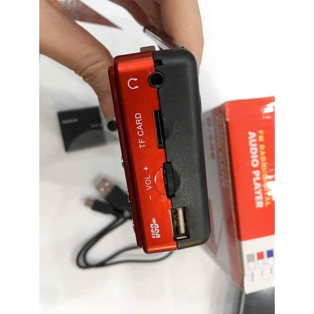 Đài D-68E nghe FM, hỗ trợ nghe nhạc USB, Thẻ nhớ  Cam kết chất lượng