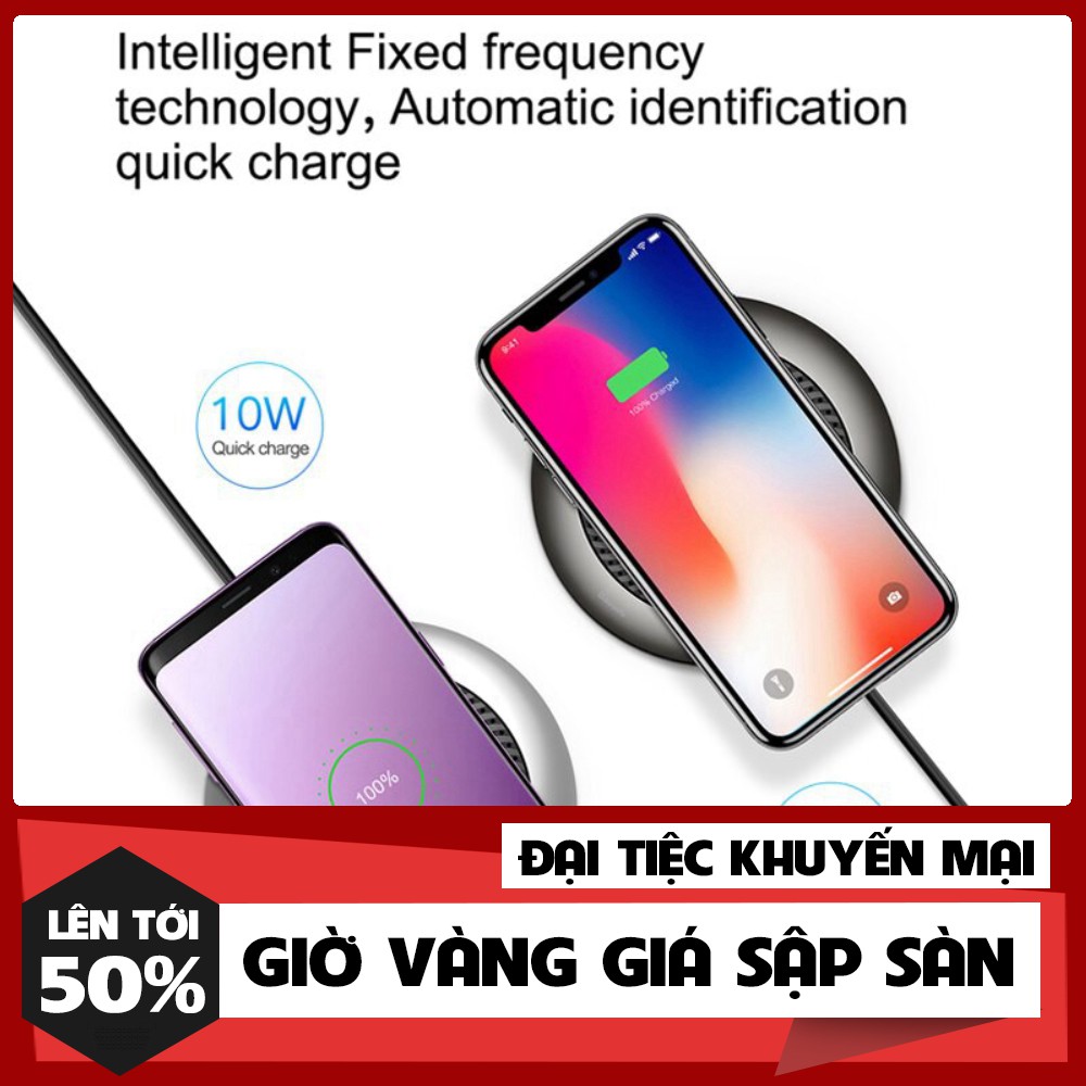 {HÀNG HOT} Sạc không dây Baseus Automatic Radiating Wireless Charger Qi Fast Wireless Charging Pad