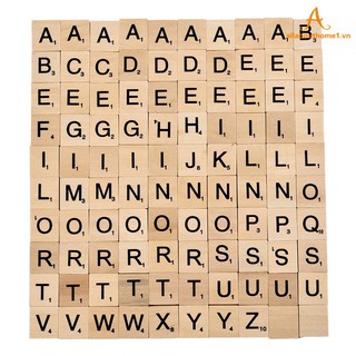 Set 100 bảng chữ cái tiếng anh bằng gỗ độc đáo vui nhộn