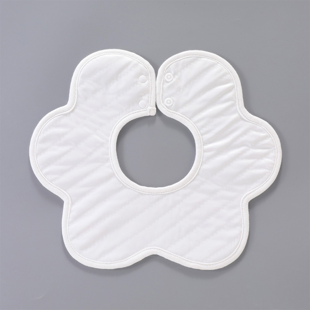 Yếm Ăn Cotton Cổ Tròn Chống Thấm Nước Thoáng Khí Có Thể Xoay Được Cho Bé
