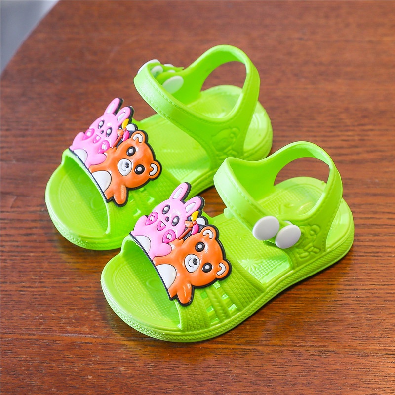 Giày Sandal Bằng Nhựa Đế Mềm Chống Trượt Dành Cho Bé 0-1-2-3 Tuổi