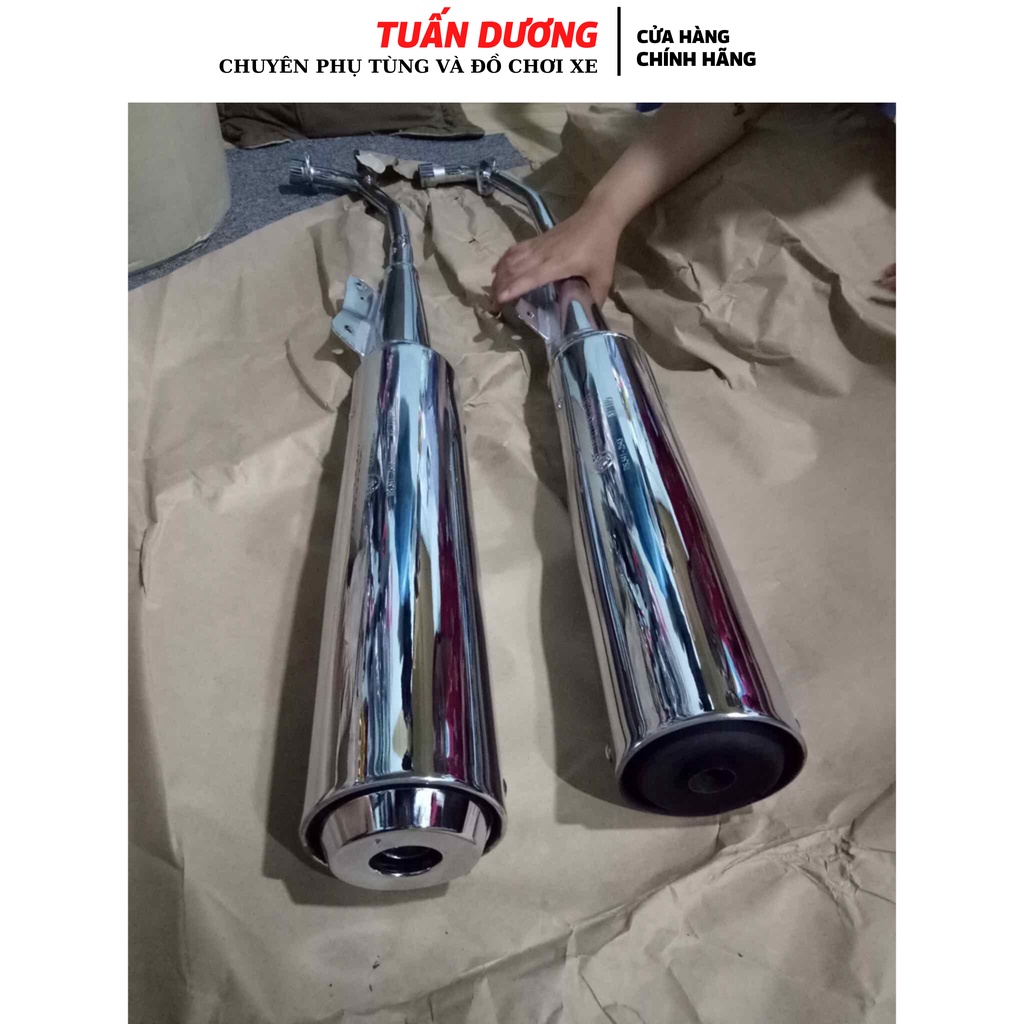 Ống Xả Wave Thái 110 - Pô Thái Đít Đen Đít Trắng - Pô 2543 Hàng Xịn Nổ Căng Bao Tê Lắp Các Loại Xe [