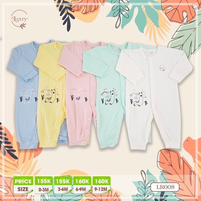 Body dài tay Luxry vải sợi tre cao cấp cho bé trai bé gái