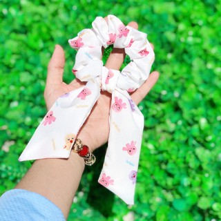 Cột tóc SCRUNCHIES NƠ TAI THỎ dài siêu hot