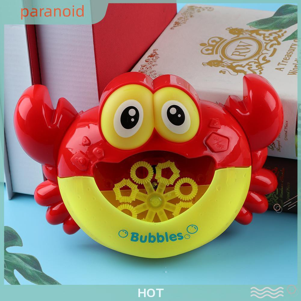 Paranoid Electric Crab Bubble Machine Bathtub Bubble Maker Light Music Baby Bath Đồ chơi