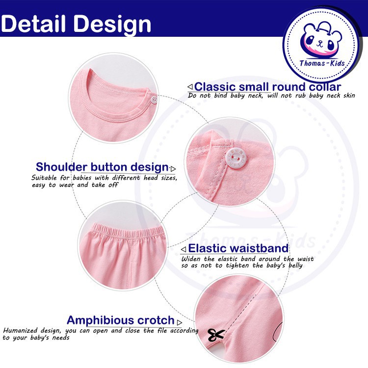 Set Đồ 2 Món Gồm Áo Thun Tay Cộc + Quần Dài In Họa Tiết Khủng Long Hoạt Hình 100% Cotton Cho Bé Trai & Gái 1-5 Tuổi