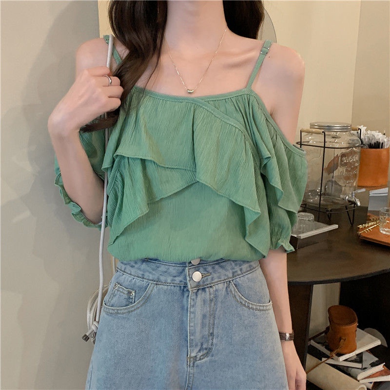 Áo Sơ Mi Ngắn Trễ Vai Mùa Hè Hàng Mới