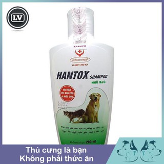 Sữa Tắm Cho Chó Mèo Hantox Diệt Phòng Bọ Chét, Ve, Mòng, Ghẻ 200ml Phụ kiện Long Vũ