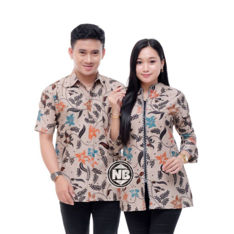 Bộ Trang Phục BATIK Màu Đỏ/Xanh Dương/Tím/Cam/Tím/L/XL Chính Hãng PEKALONGAN Cho Cặp Đôi