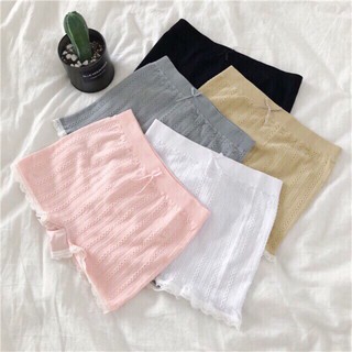 Quần Mặc Váy Cotton Có Túi Zip