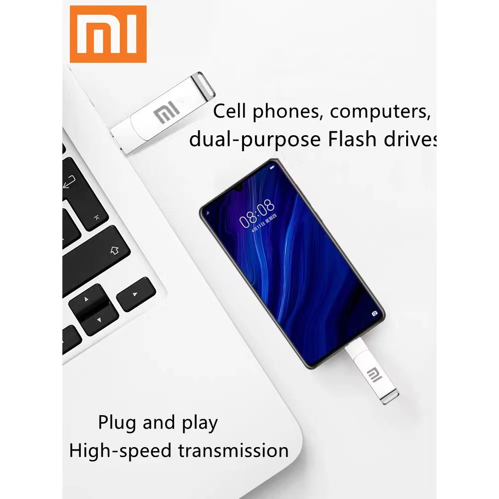 Thẻ Nhớ 2 Trong 1 OTG 2TB 1TB 512GB 256GB 128GB 64GB 32GB 16GB 8GB Tốc Độ Cao Micro USB Type-C Cho xiaomi