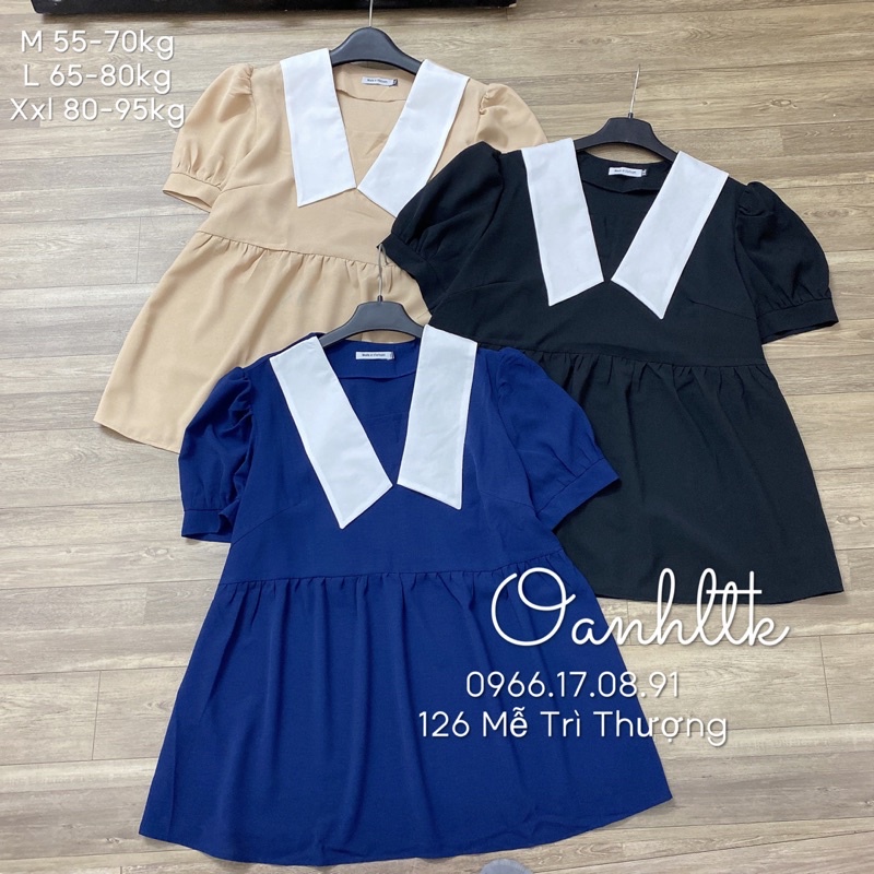 Sẵn 55-85kg] Áo Bầu xuân hè Thiết Kế dambauoanhltk - Áo Bầu Tay lỡ Baby Doll