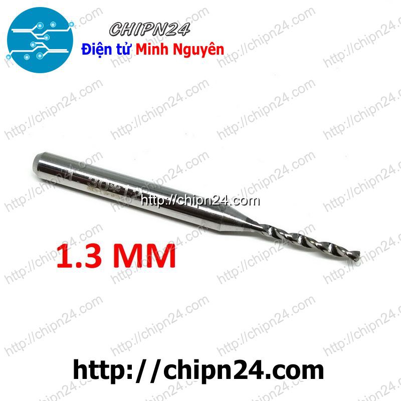 [1 CÂY] Mũi khoan mạch in CNC HỢP KIM 1.3mm (Mạch điện tử, PCB)