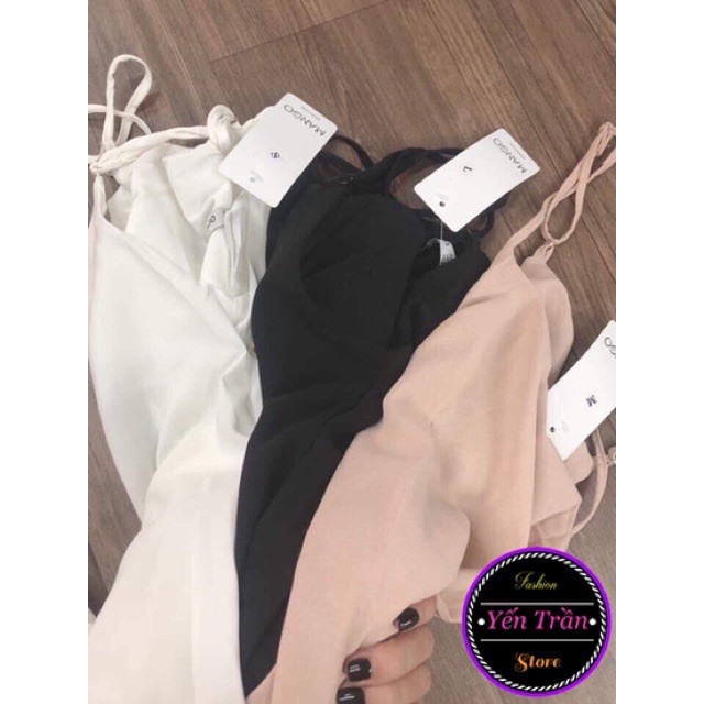 Váy 2 dây, đầm xuông - chất đũi lụa trơn basic nữ | BigBuy360 - bigbuy360.vn