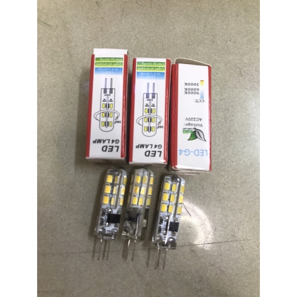 Bóng Led G4 Lamp chân ghim 3W ánh sáng trắng , vàng