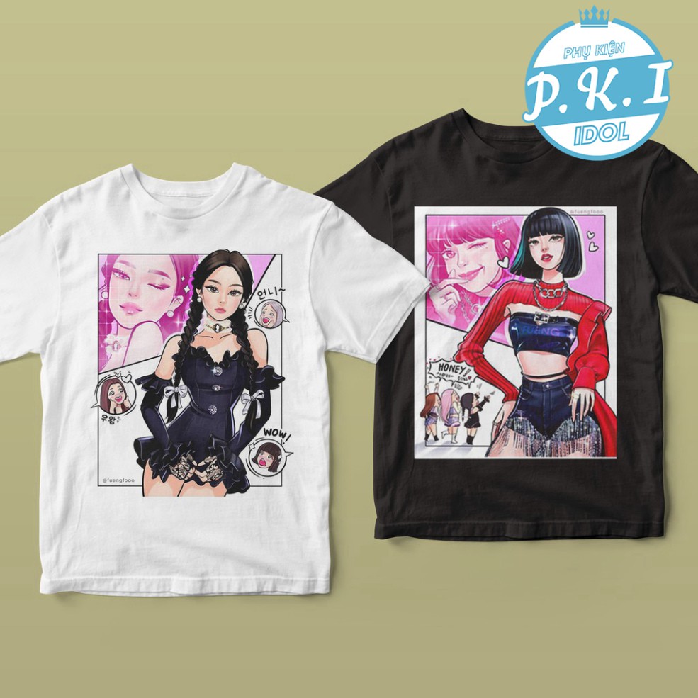Áo Thun BLACKPINK Phong Cách Manhwa Hàn Quốc - QUÀ TẶNG K-POP