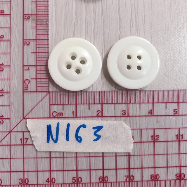 Combo 10 nút áo trắng trơn N163-N166