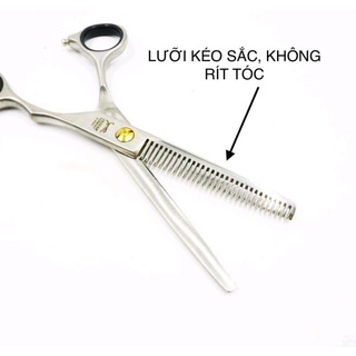 Combo(1 cặp) kéo cắt tóc + tỉa tóc cao cấp JAGUAR 6.0 (kéo báo)