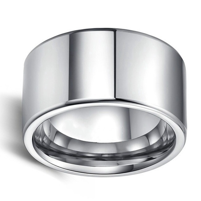 Nhẫn mạ bạc kiểu dáng thời trang 12 mm