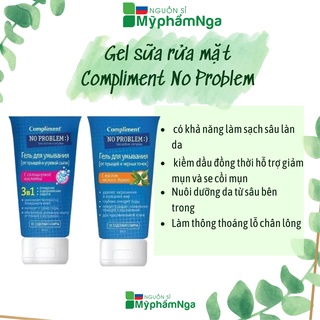 Gel sữa rửa mặt Compliment No Problem giảm mụn
