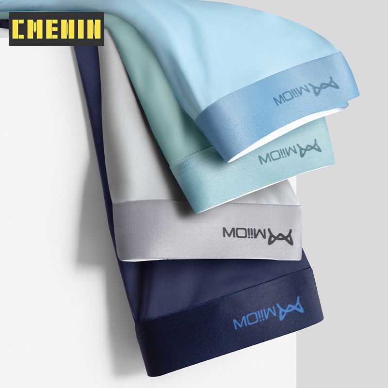 Set 4 quần lót boxer CMENIN chất lụa mát thoáng khí chống khuẩn size L-5XL M1511 cho nam