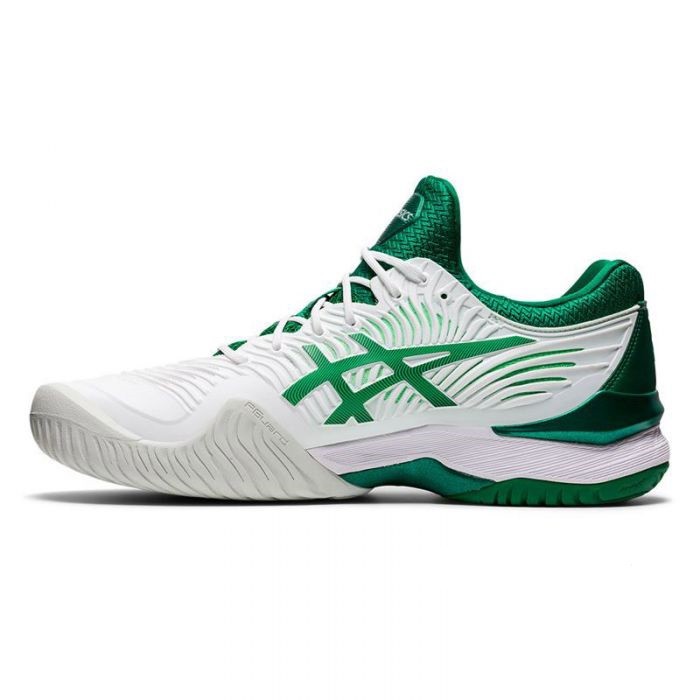 GIÀY TENNIS ASICS COURT FF 2 NOVAK WHITE /KALE 2021 (siêu hot)