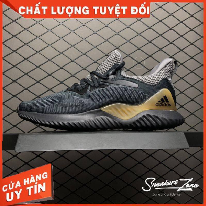 𝐓ế𝐭 (FREE SHIP + HỘP + QUÀ) Giày thể thao sneaker nam nữ ALPHABOUNCE Beyond 2018 Grey brown Xám Ghi nâu