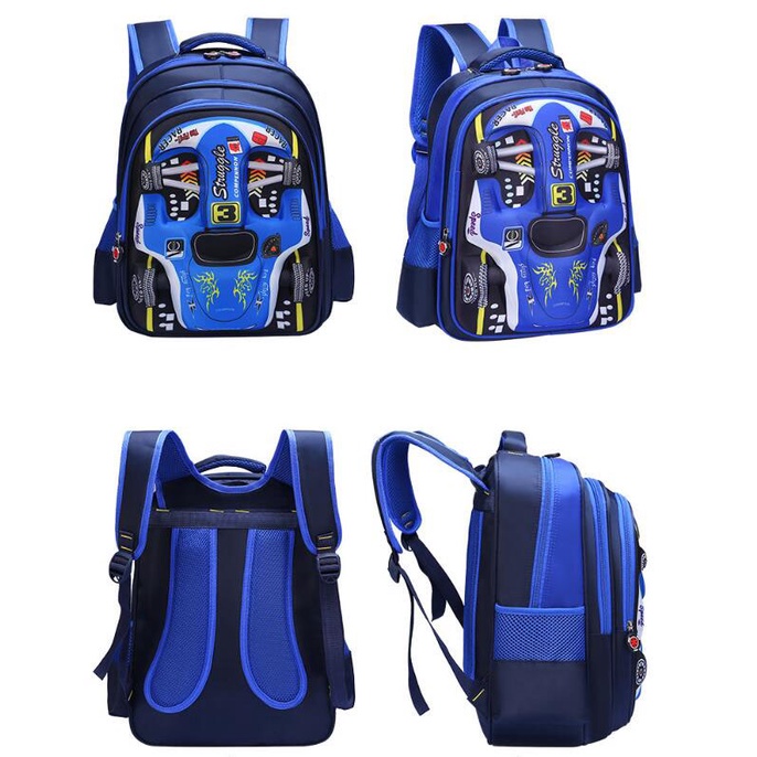 Ba lô đi học CHUWANGLIN họa tiết hoạt hình 3D chống thấm nước đáng yêu dành cho bé trai