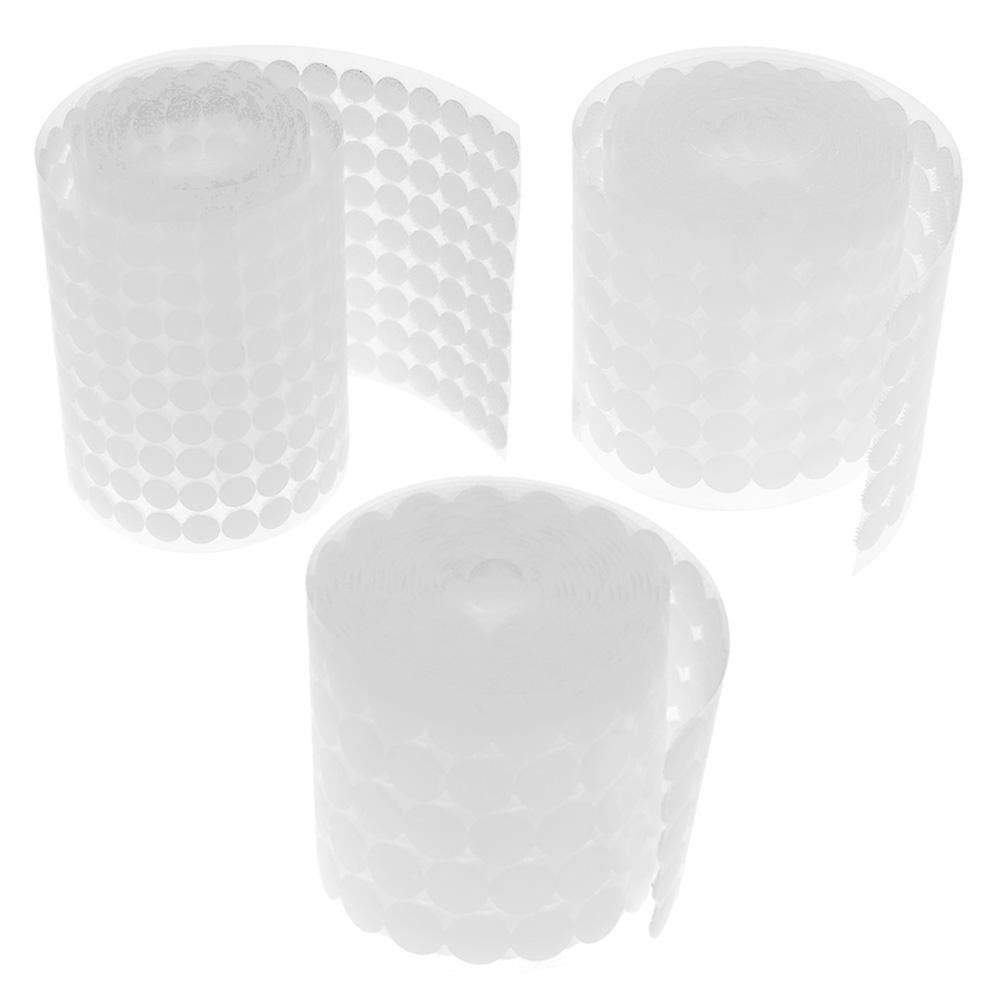 Cuộn 500 cặp miếng dán hình tròn màu trắng 10 mm 15mm 20 mm đa năng