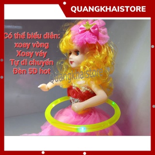 Đèn lồng trung thu cho bé gái búp bê Công chúa nhạc Việt ánh sáng 3D huyền ảo