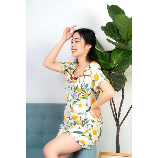 Đồ mặc nhà💖FREESHIP💖  Đồ ngủ  quần lửng lá xanh trẻ trung mã C1 | BigBuy360 - bigbuy360.vn