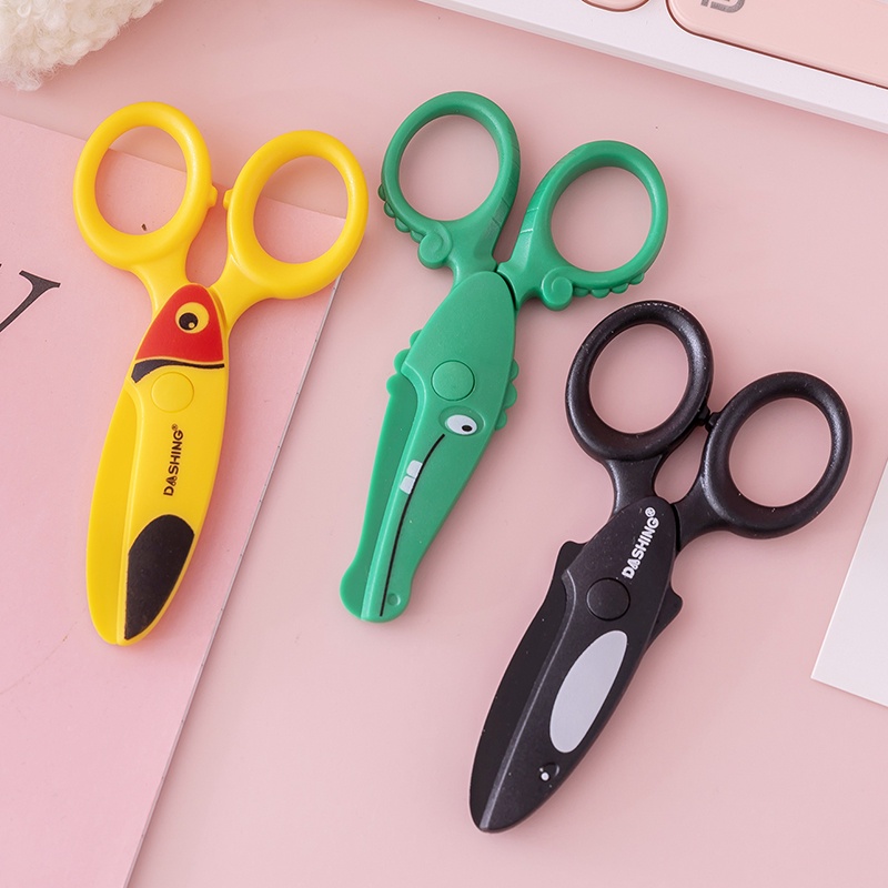 1 Kéo Cắt Giấy Nghệ Thuật Bằng Nhựa Hình Động Vật Hoạt Hình Dễ Thương DIY C7231