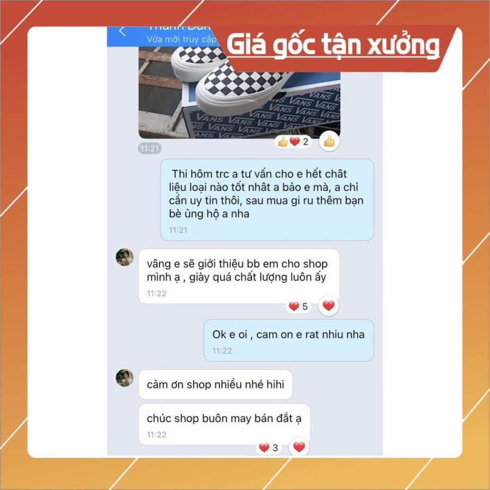 Giày van caro, giày thể thao lười slip on nam nữ full box