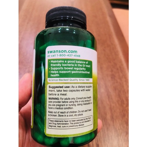 Viên uống hỗ trợ đưởng ruột Swanson Probiotic Daily Wellness 120 Viên