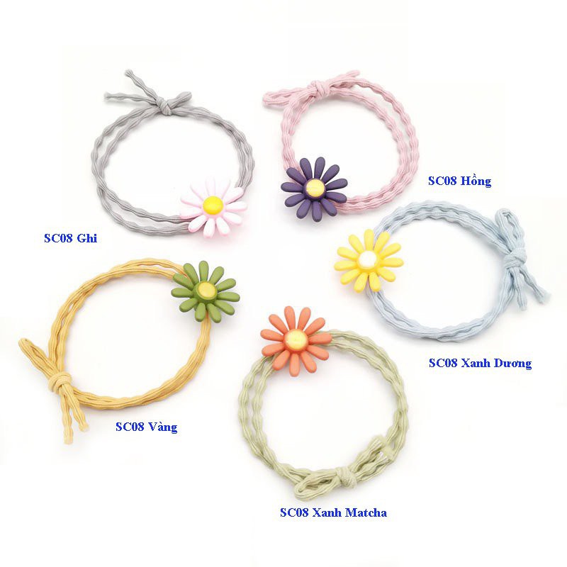 Dây chun buộc tóc hoa cúc Hàn Quốc xinh SC08