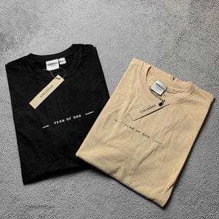Áo thun - tee in chữ nhỏ fear of god form rộng unisex nam nữ