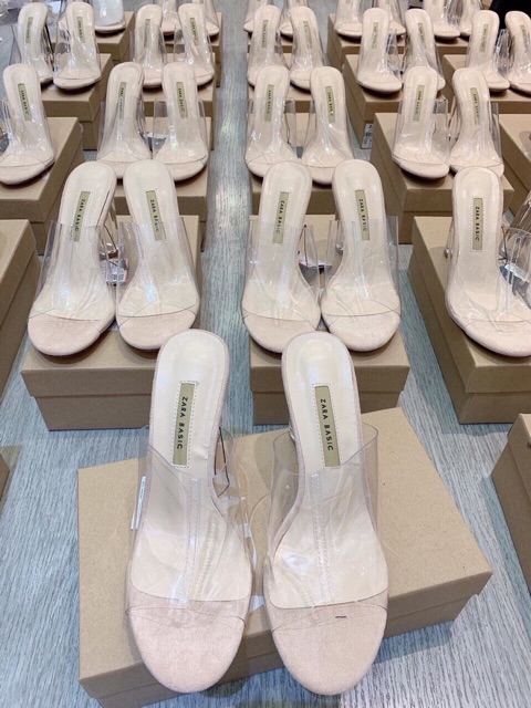 Guốc quai trong gót trong zara fullbox