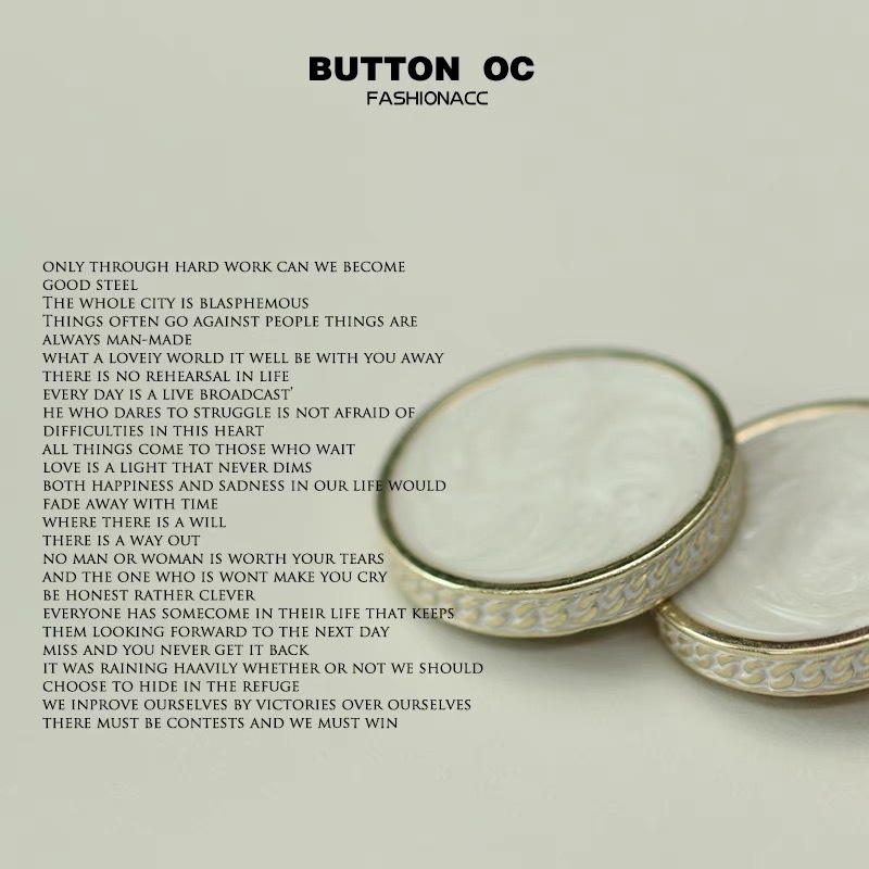 10 cái / lốc Nút may kim loại tròn Phụ kiện trang trí quần áo Nút áo sơ mi đen & trắng Nút quần áo thời trang đơn giản
