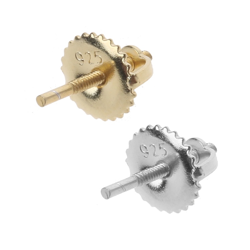 Set 4 Đôi Bông Tai Mạ Bạc 925 Gắn Đinh Tán An Toàn Tiện Dụng