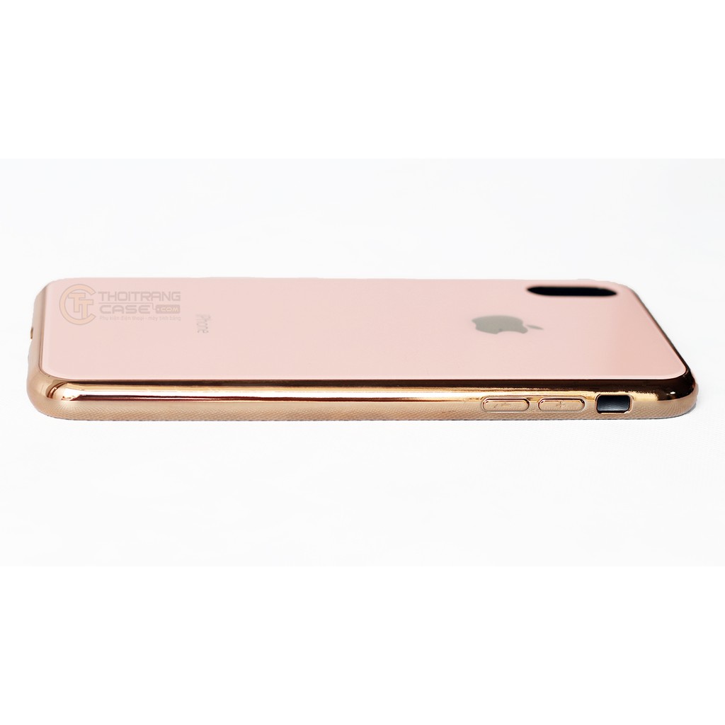 Ốp lưng giả xsMax gold viền dẻo xi bóng cho IPhone 5/5s/6+/6s+/7/7+/8/8+/X/XS