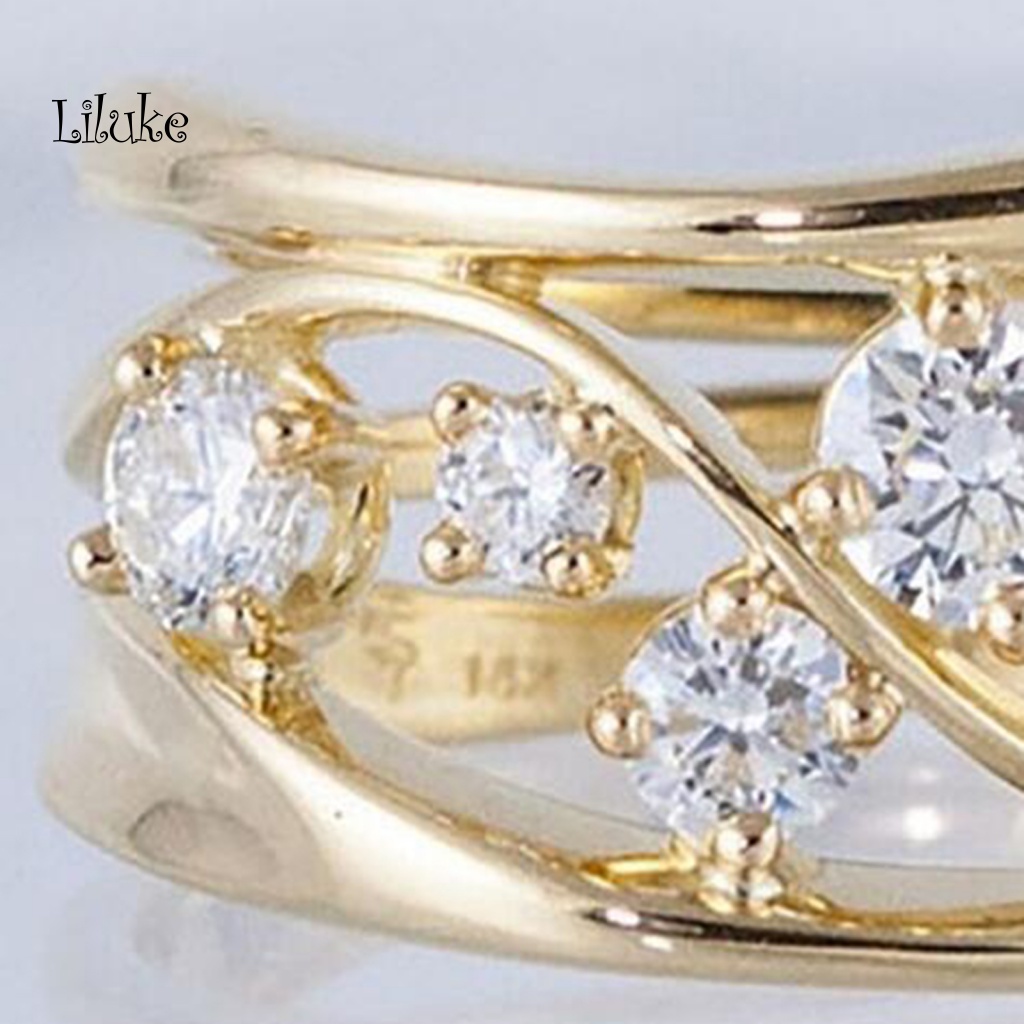 Nhẫn Hợp Kim Đính Đá Zircon Thời Trang Cho Nữ