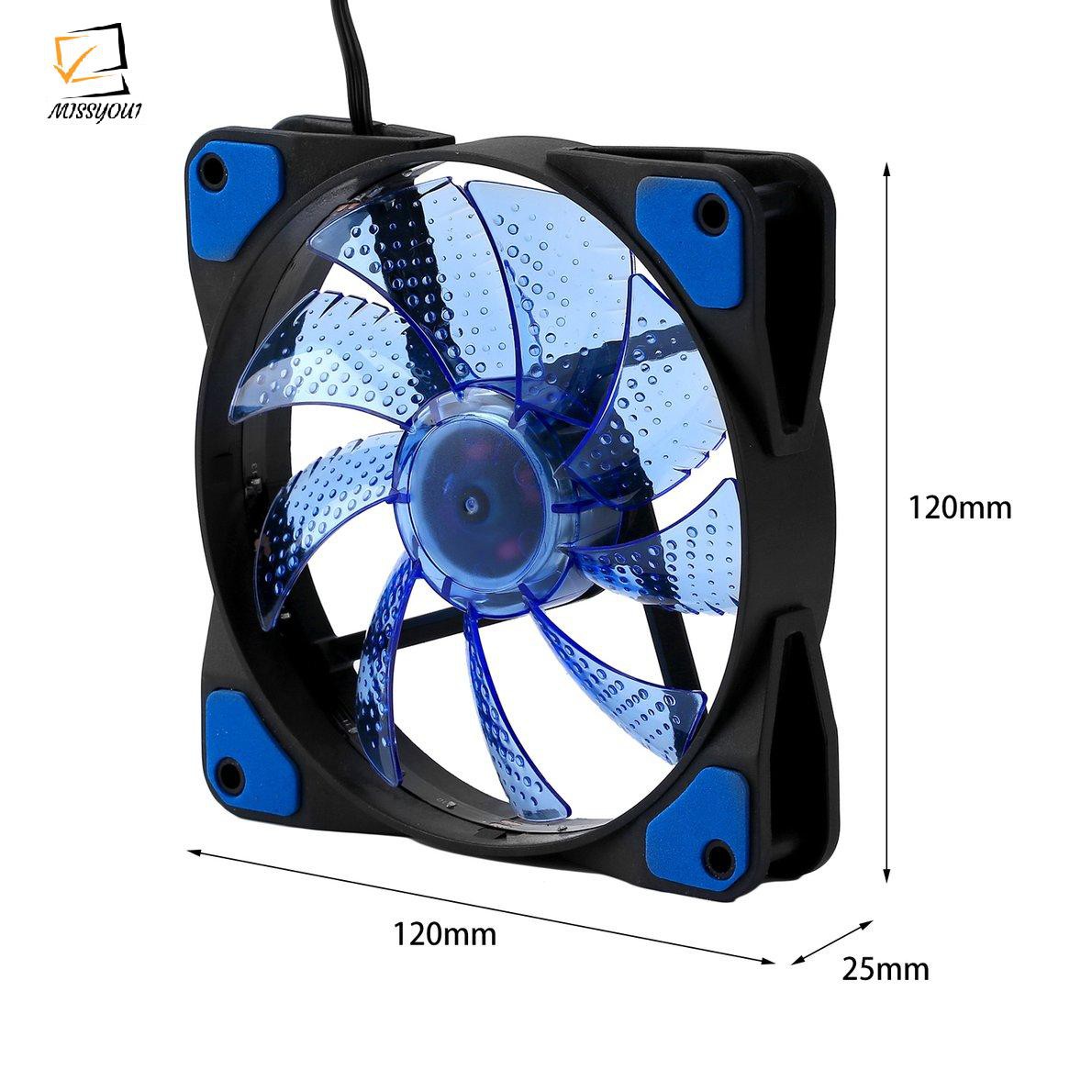 Quạt Fan Case 12 cm led 7 màu (15 bóng )