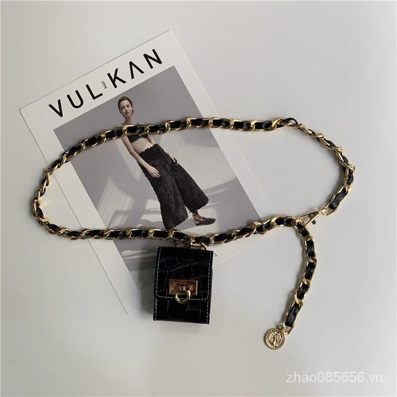 Túi đeo chéo vai mini Chanel màu đen thời trang cho nữ 2021