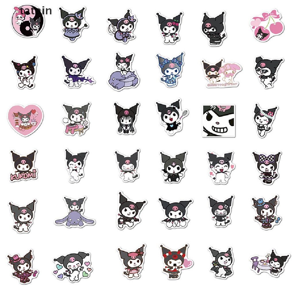 Bộ 100 Miếng Dán Anime kuromi Chống Nước Trang Trí Ván Trượt / Guitar / Laptop