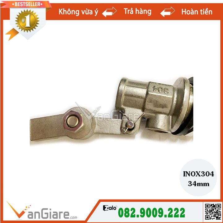 Van phao cơ Inox 304 34 Đài Loan (Tốt)