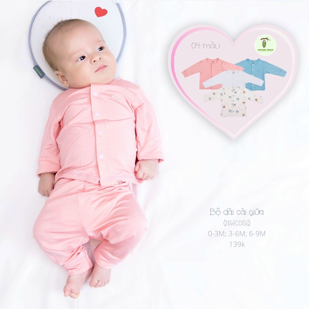 Set cài chéo sơ sinh Nature Wear