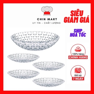 Set đĩa pha lê natchmann bossa 💖hàng đức💖 schalensatz💖freeship💖set 5 đĩa nachtmann